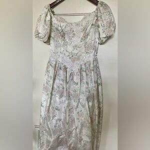 Scott McClintock Party Dress Floral Cottagecore Lace Vintage Size 6